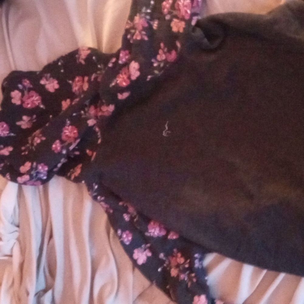 C R B girls, floral heart jacket, kids small,
